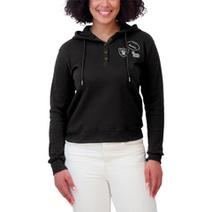 Las Vegas Raiders  WEAR by Erin Andrews Women's Waffle Hoodie Pullover Top