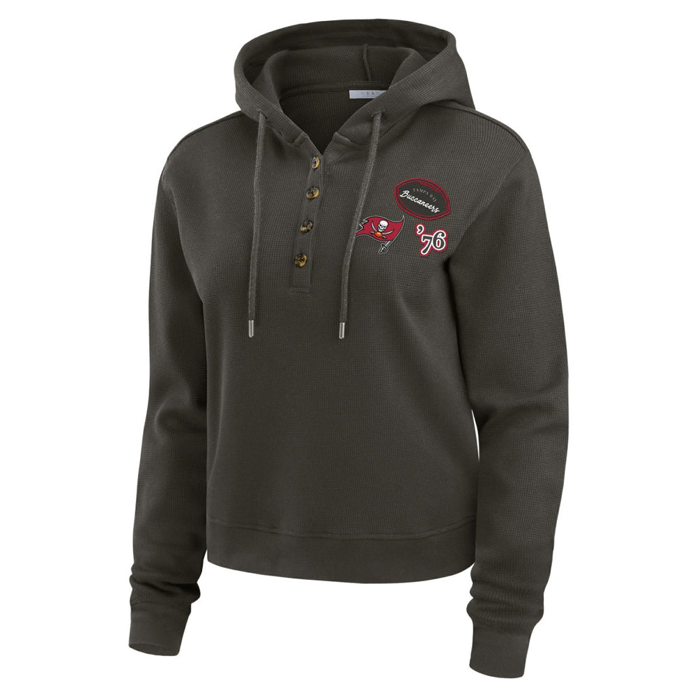Tampa Bay Buccaneers  WEAR by Erin Andrews Women's Waffle Hoodie Pullover Top