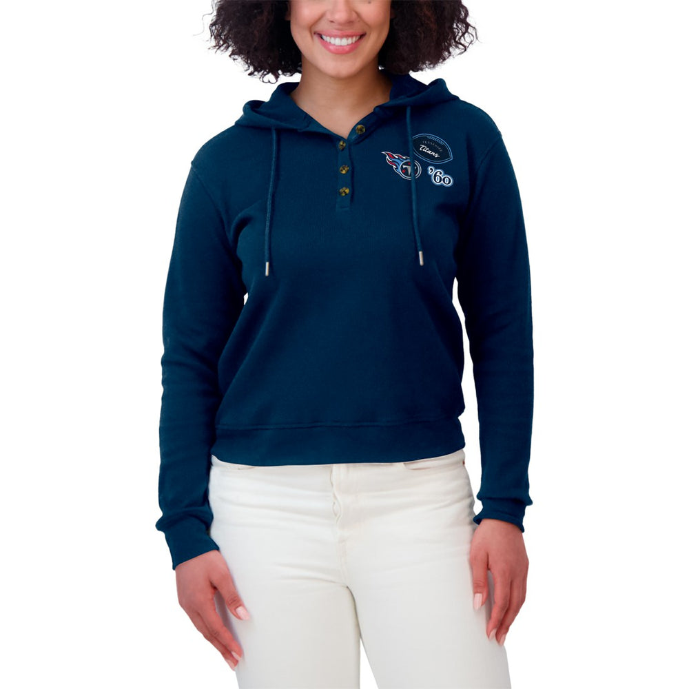 Tennessee Titans  WEAR by Erin Andrews Women's Waffle Hoodie Pullover Top