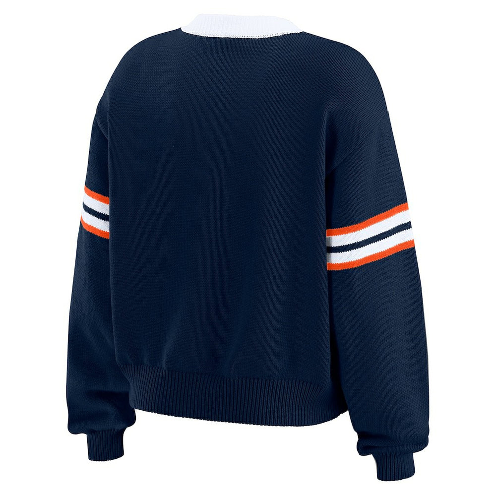 Denver Broncos  WEAR by Erin Andrews Women's Lace-Up Pullover Sweatshirt