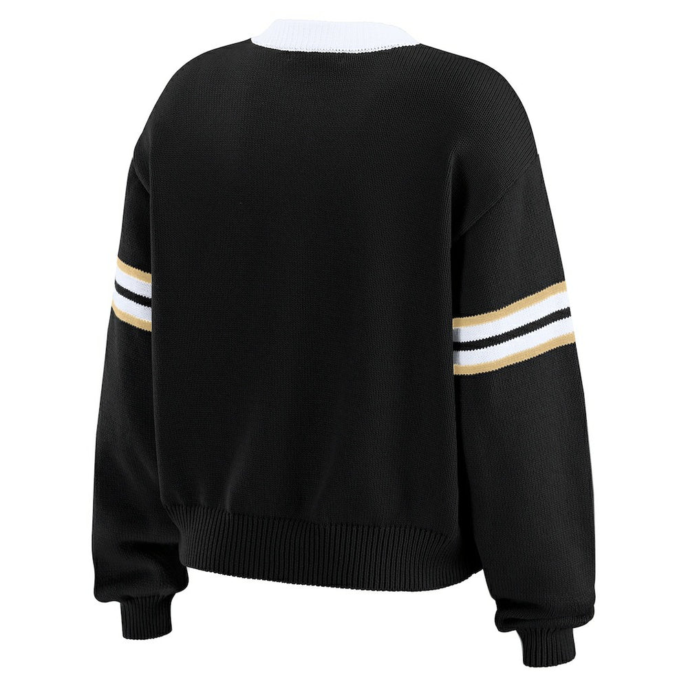 New Orleans Saints  WEAR by Erin Andrews Women's Lace-Up Pullover Sweatshirt