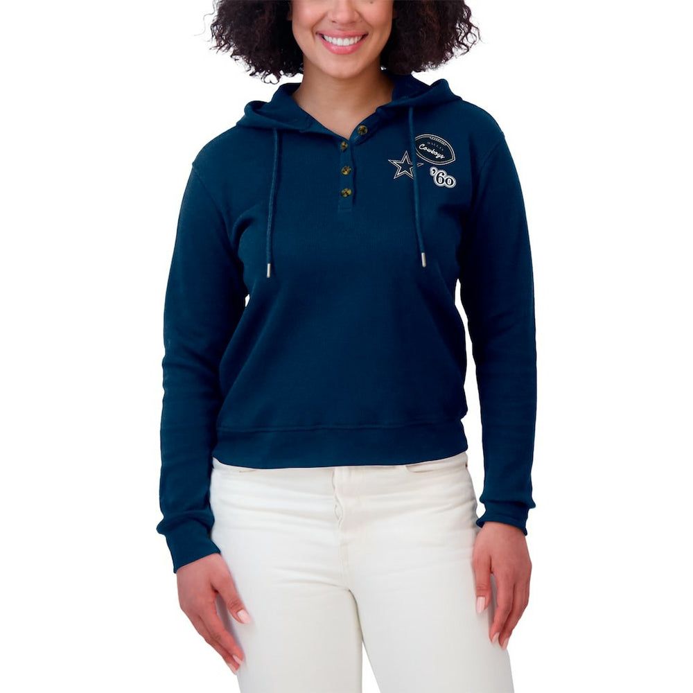 Dallas Cowboys  WEAR by Erin Andrews Women's Waffle Hoodie Pullover Top