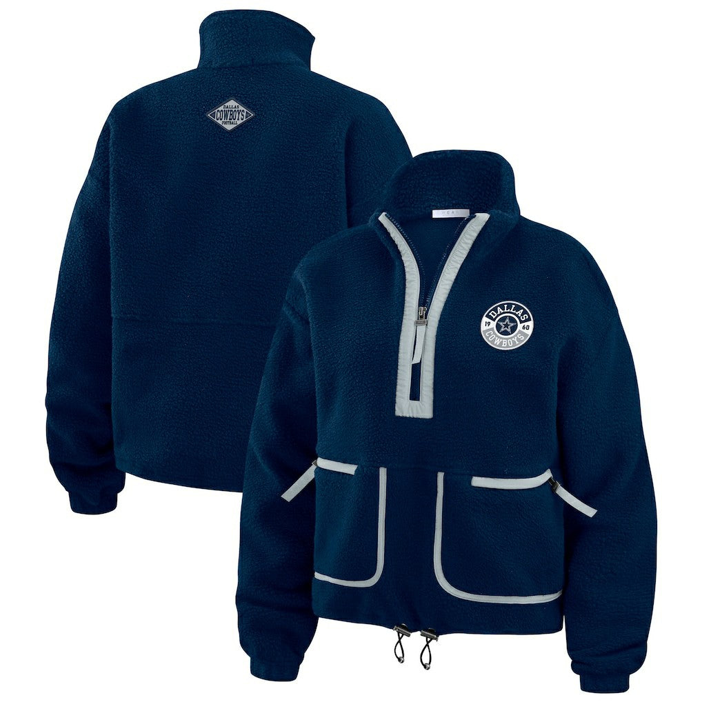 Dallas Cowboys  WEAR by Erin Andrews Women's Polar Fleece Half-Zip Jacket