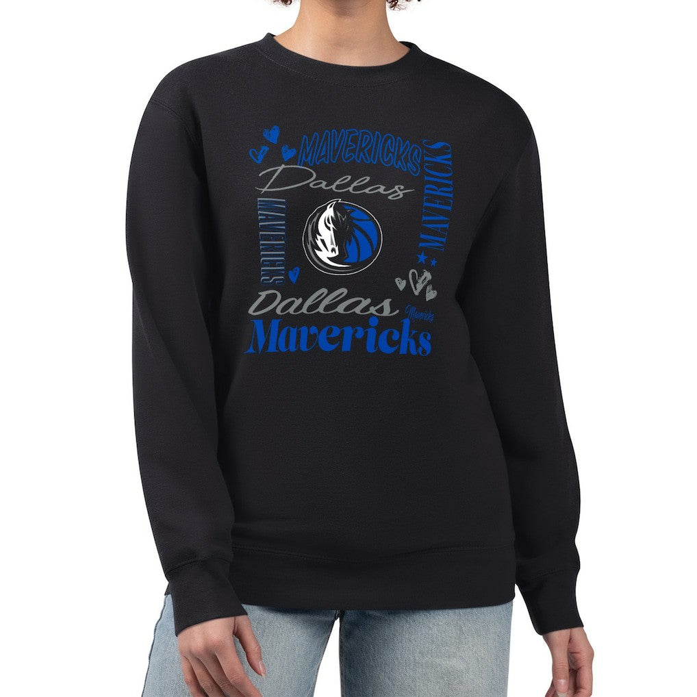 Dallas Mavericks G-III 4Her by Carl Banks Women's Collage Team Graphic Fleece Pullover Sweatshirt sale New