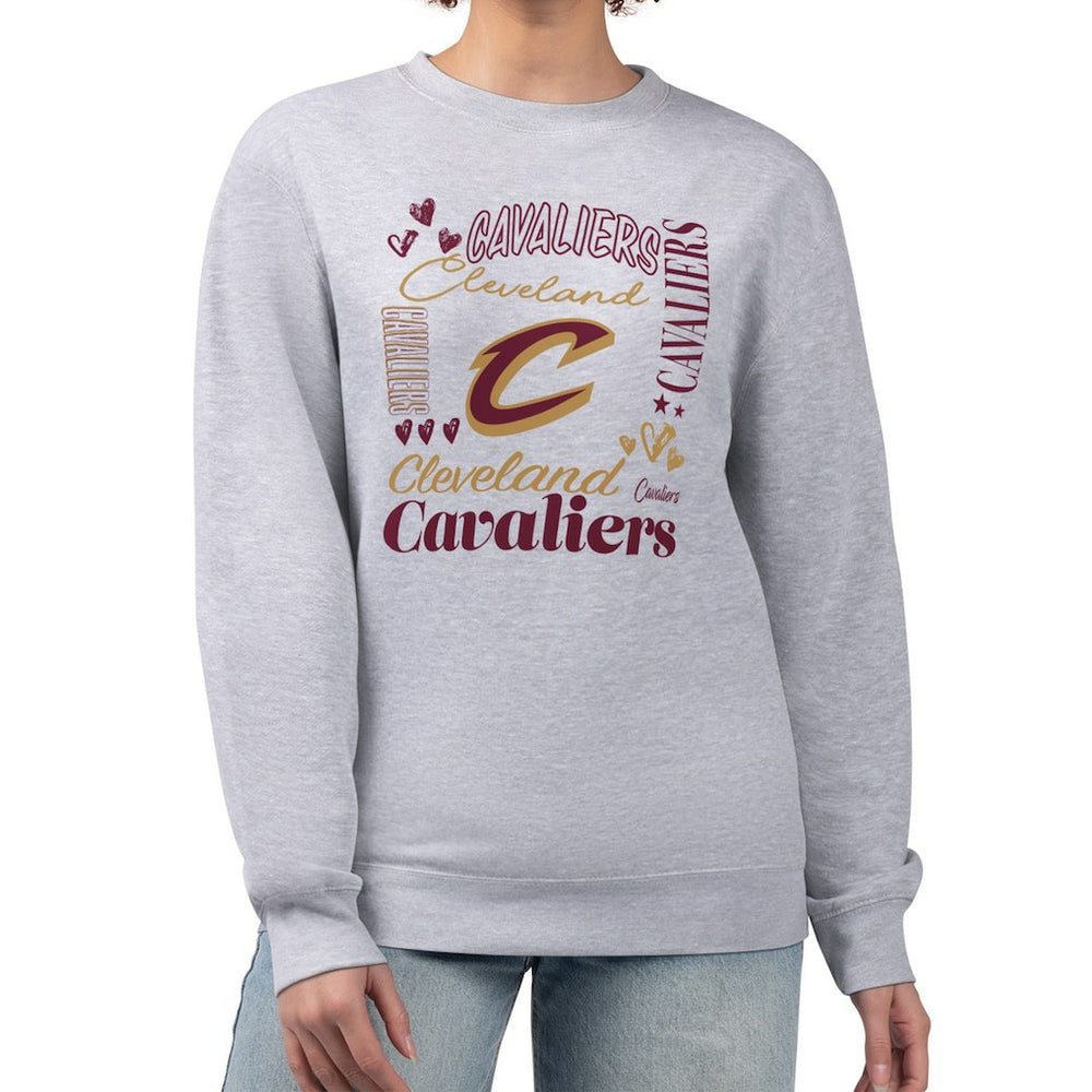 Cleveland Cavaliers G-III 4Her by Carl Banks Women's Collage Team Graphic Fleece Pullover Sweatshirt sale Discount