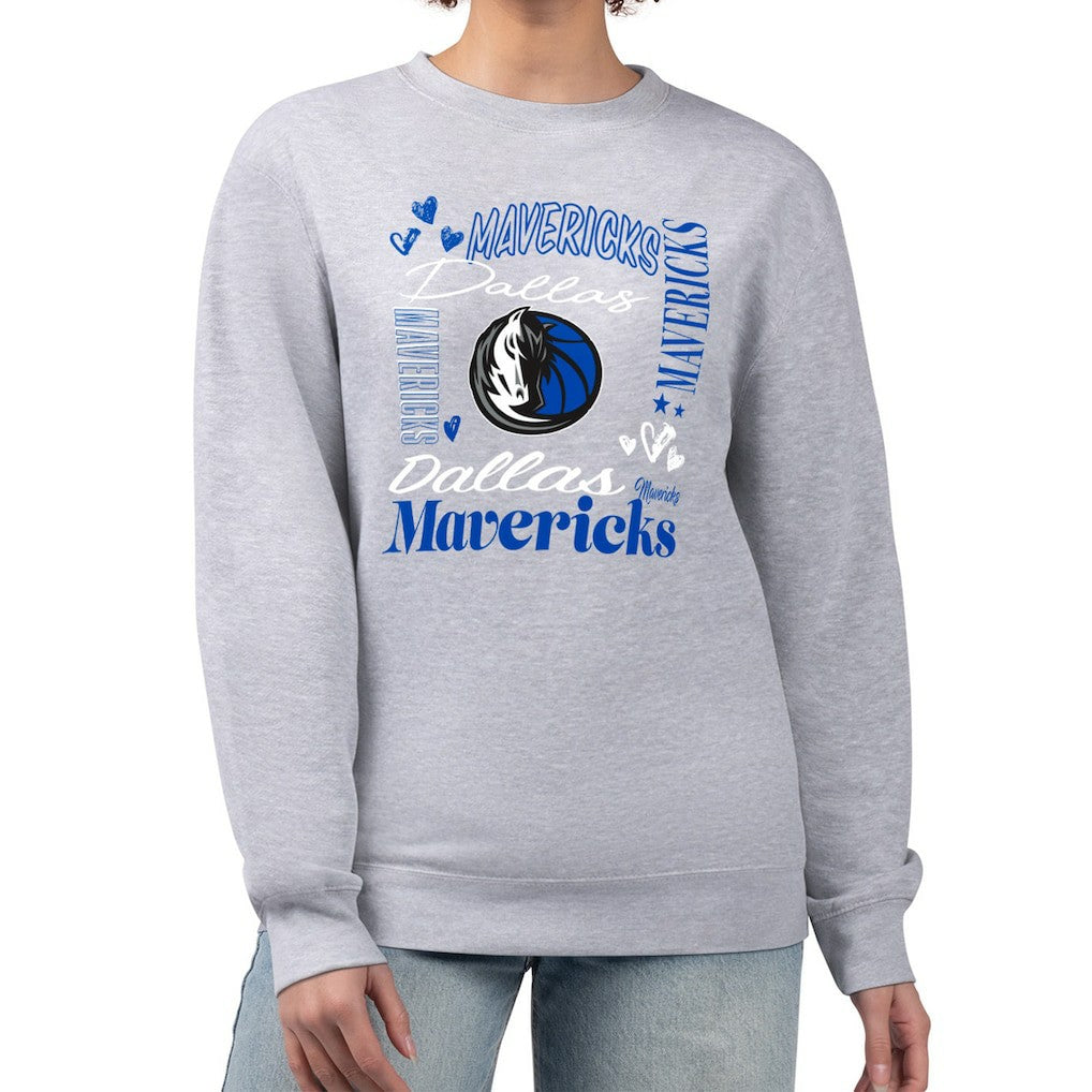 Dallas Mavericks G-III 4Her by Carl Banks Women's Collage Team Graphic Fleece Pullover Sweatshirt sale Discount