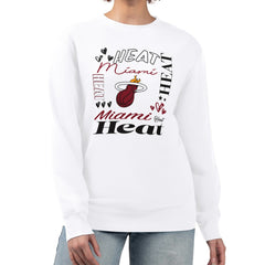 Miami Heat G-III 4Her by Carl Banks Women's Collage Team Graphic Fleece Pullover Sweatshirt Discount