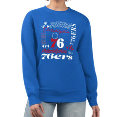 Philadelphia 76ers G-III 4Her by Carl Banks Women's Collage Team Graphic Fleece Pullover Sweatshirt For Sale