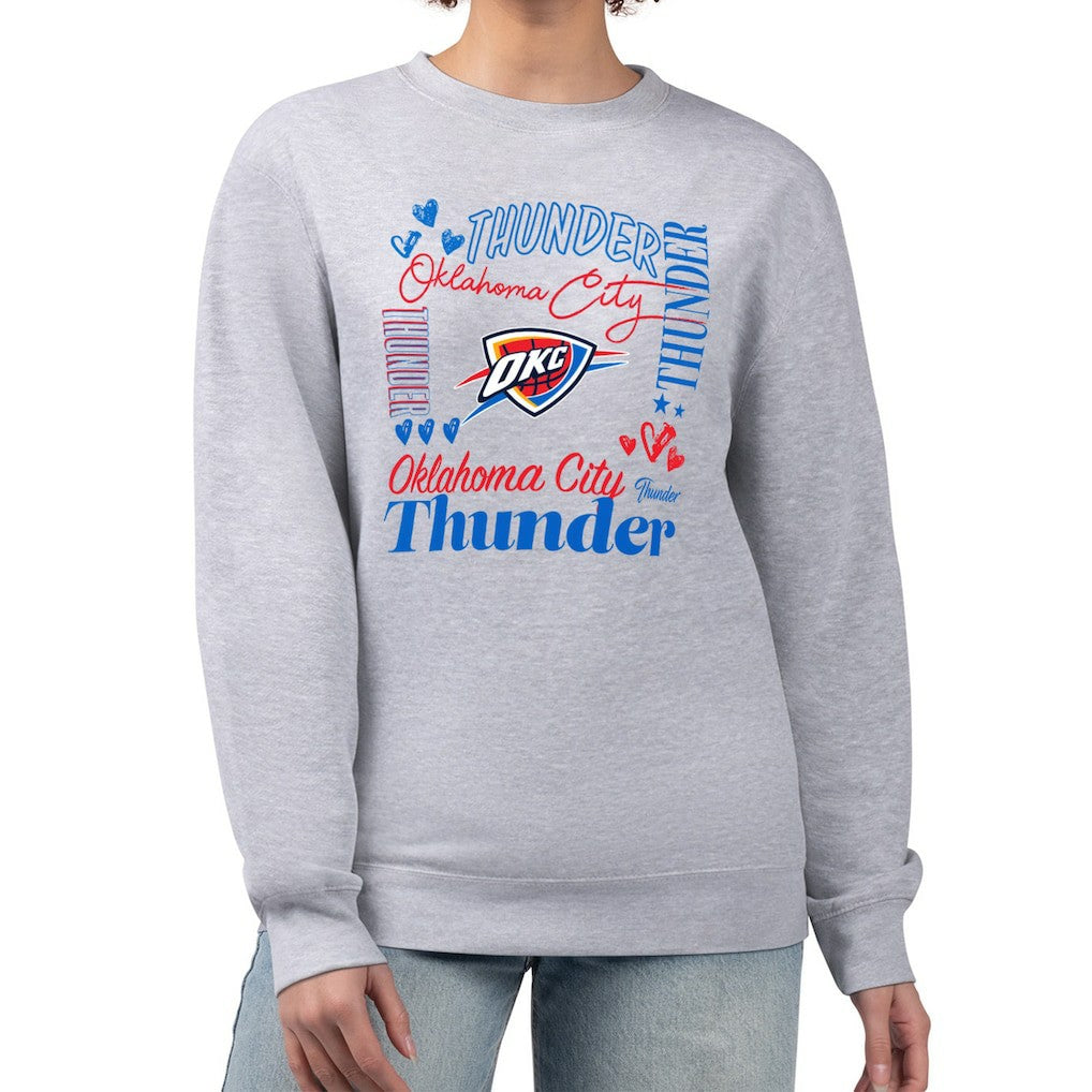 Oklahoma City Thunder G-III 4Her by Carl Banks Women's Collage Team Graphic Fleece Pullover Sweatshirt For Sale