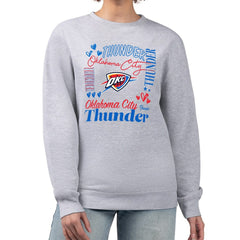 Oklahoma City Thunder G-III 4Her by Carl Banks Women's Collage Team Graphic Fleece Pullover Sweatshirt For Sale