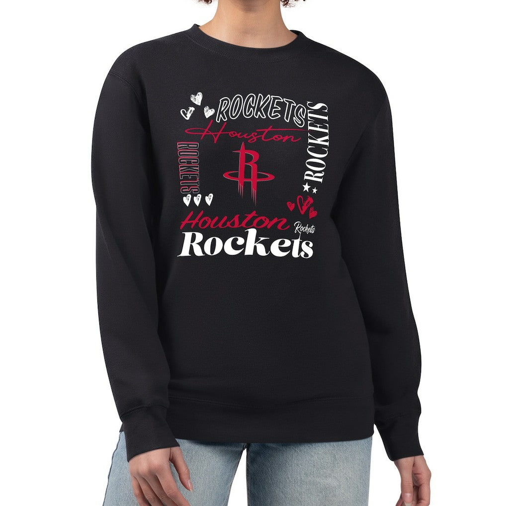 Houston Rockets G-III 4Her by Carl Banks Women's Collage Team Graphic Fleece Pullover Sweatshirt sale New