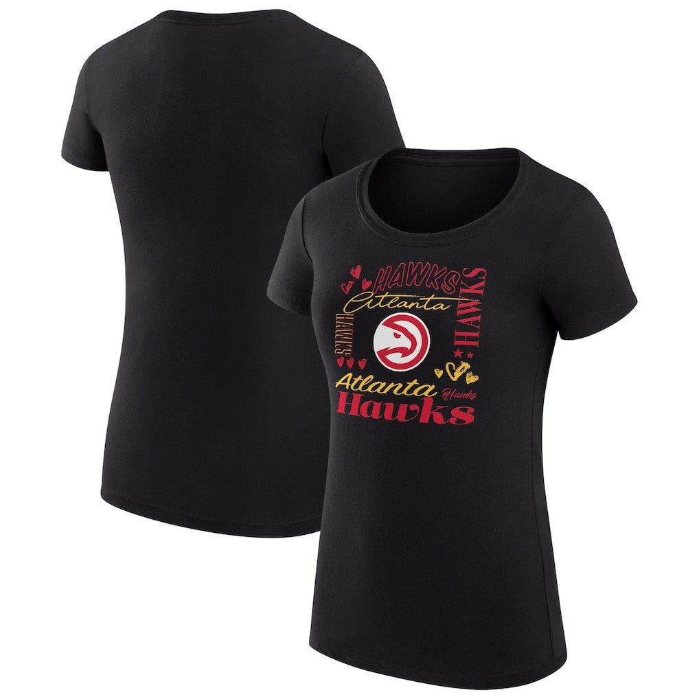 Atlanta Hawks G-III 4Her by Carl Banks Women's Super-Slim Fit Lightweight Team Name Collage Graphic T-Shirt Online