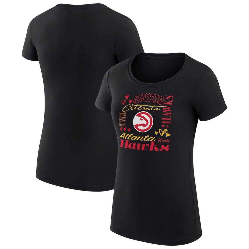 Atlanta Hawks G-III 4Her by Carl Banks Women's Super-Slim Fit Lightweight Team Name Collage Graphic T-Shirt Online