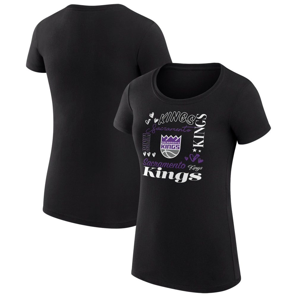 Sacramento Kings G-III 4Her by Carl Banks Women's Super-Slim Fit Lightweight Team Name Collage Graphic T-Shirt Online