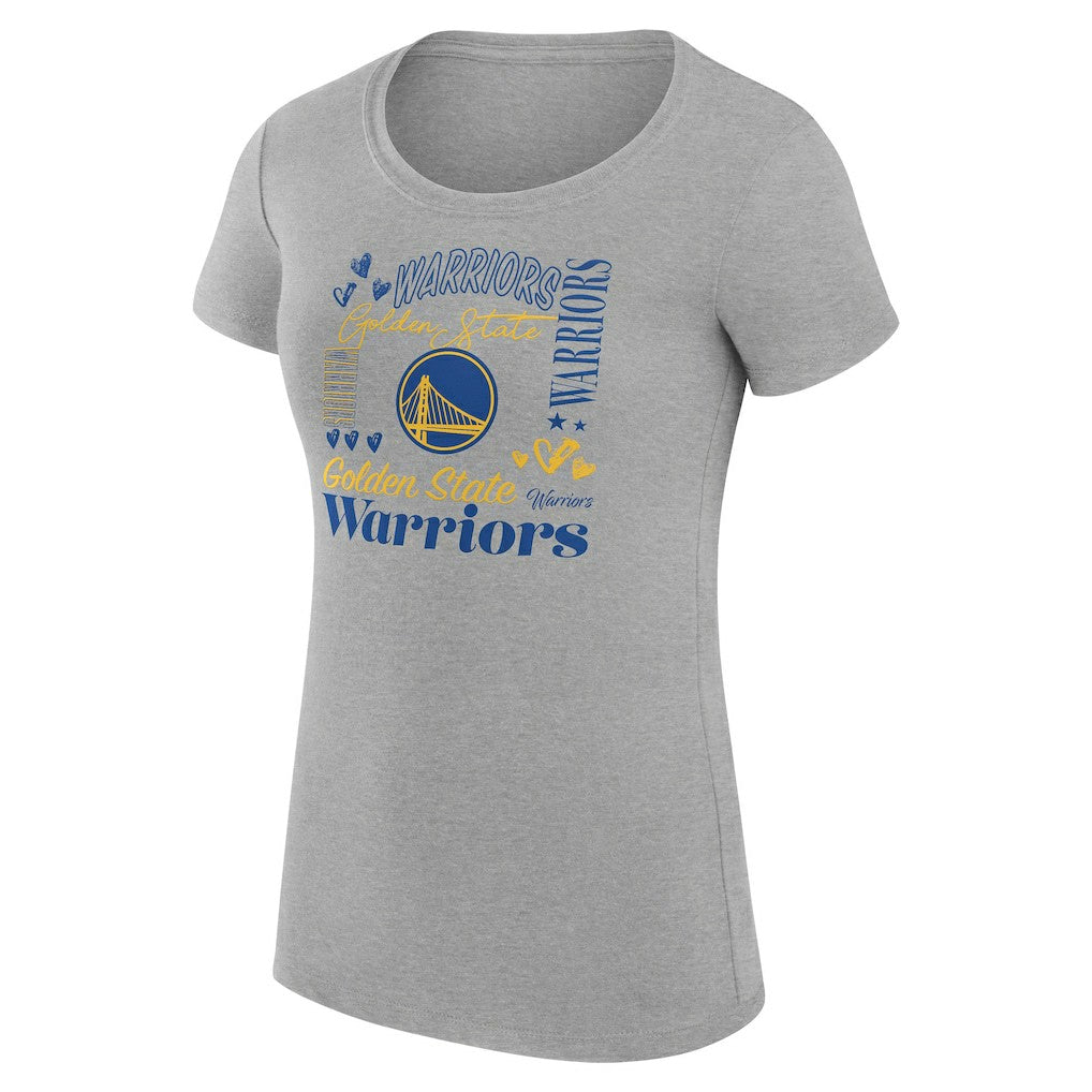 Golden State Warriors G-III 4Her by Carl Banks Women's Super-Slim Fit Lightweight Team Name Collage Graphic T-Shirt sale Discount