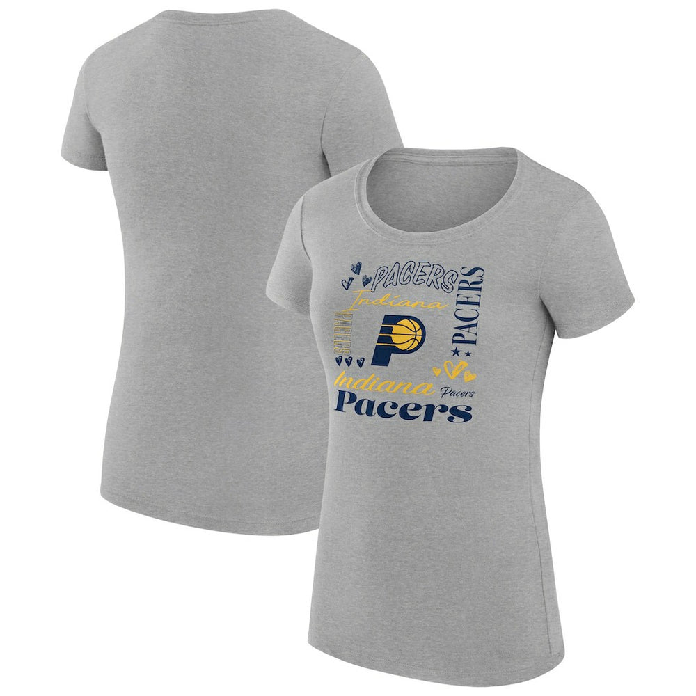 Indiana Pacers G-III 4Her by Carl Banks Women's Super-Slim Fit Lightweight Team Name Collage Graphic T-Shirt Discount