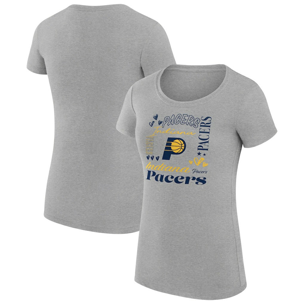 Indiana Pacers G-III 4Her by Carl Banks Women's Super-Slim Fit Lightweight Team Name Collage Graphic T-Shirt Discount