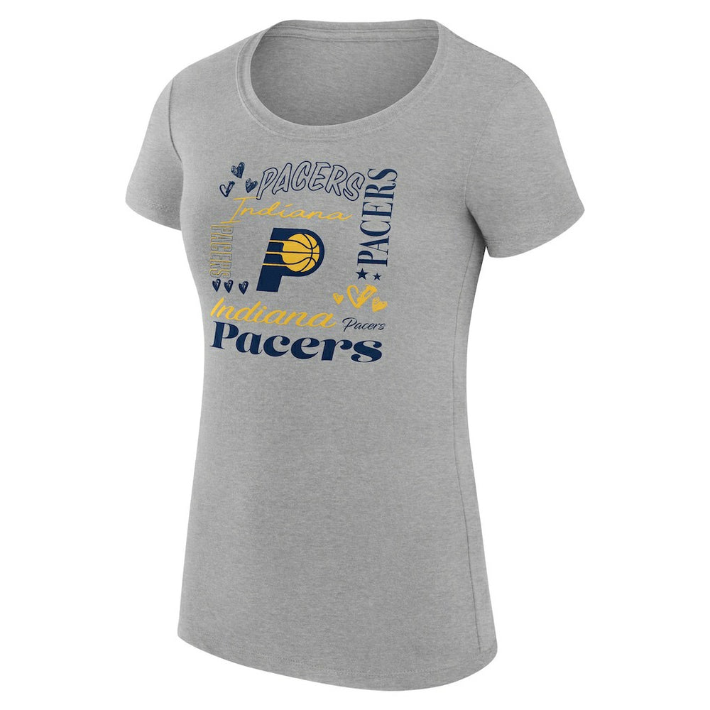 Indiana Pacers G-III 4Her by Carl Banks Women's Super-Slim Fit Lightweight Team Name Collage Graphic T-Shirt Discount