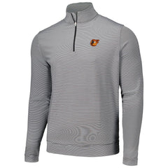 Baltimore Orioles Peter Millar Perth Sugar Stripe Performance Quarter-Zip Top | MLB Sale
