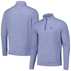 Los Angeles Dodgers Peter Millar Perth Sugar Stripe Performance Quarter-Zip Top | MLB Sale