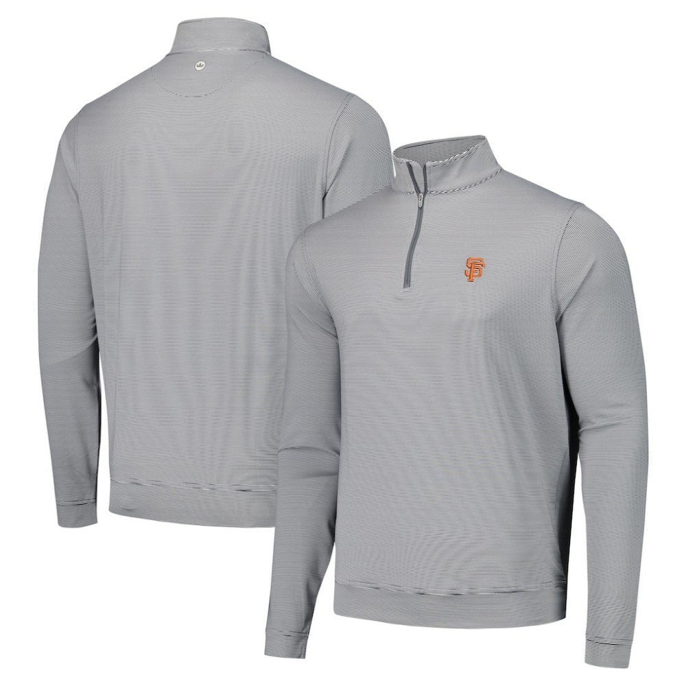 San Francisco Giants Peter Millar Perth Sugar Stripe Performance Quarter-Zip Top | MLB Near me