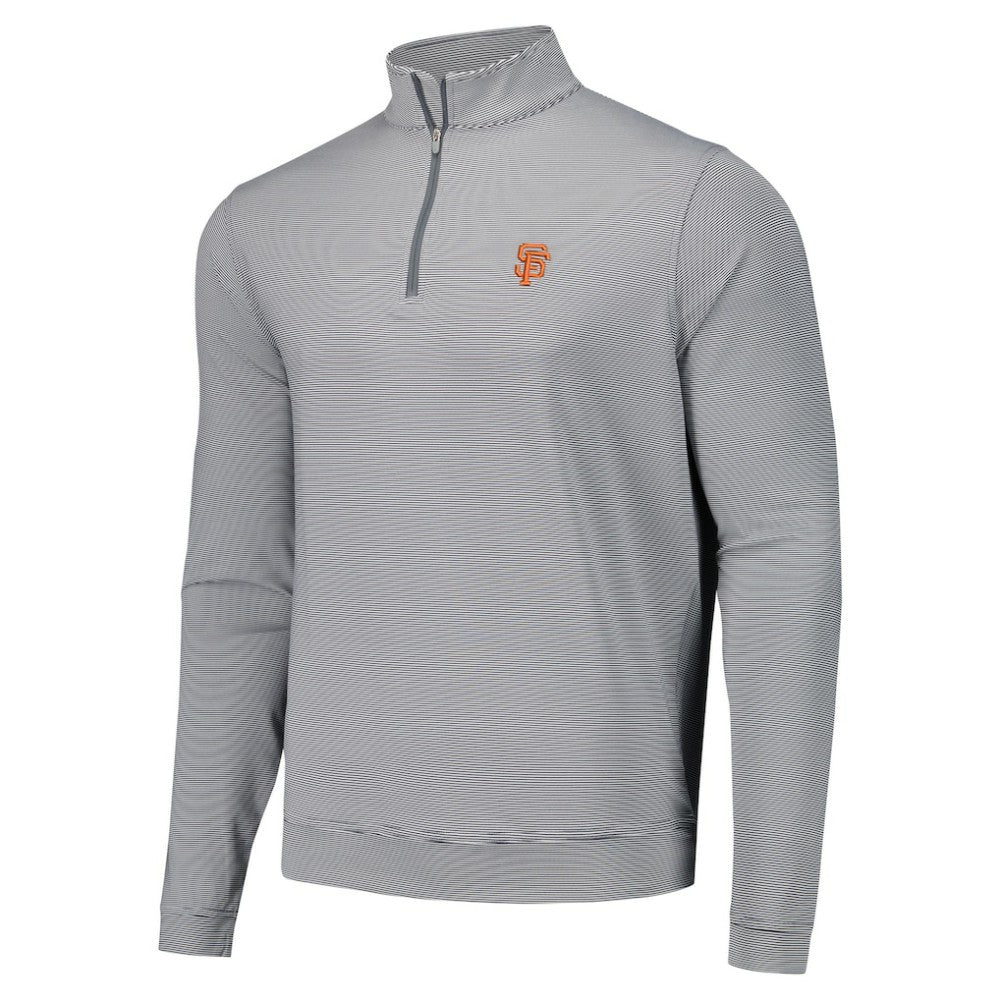 San Francisco Giants Peter Millar Perth Sugar Stripe Performance Quarter-Zip Top | MLB Near me
