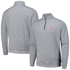 St. Louis Cardinals Peter Millar Perth Sugar Stripe Performance Quarter-Zip Top | MLB Discount