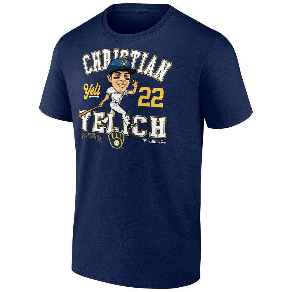Christian Yelich Milwaukee Brewers Fanatics Hometown Caricature T-Shirt | MLB Sale