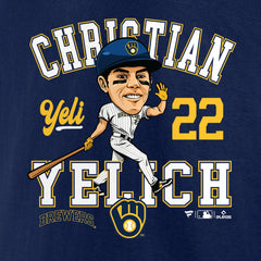 Christian Yelich Milwaukee Brewers Fanatics Hometown Caricature T-Shirt | MLB Sale