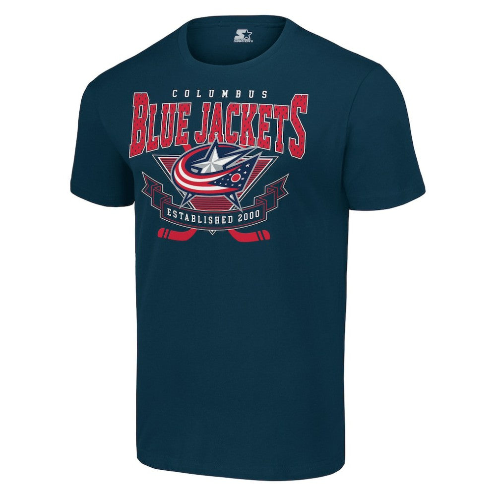 Columbus Blue Jackets Starter Team Logo Graphic T-Shirt Sale