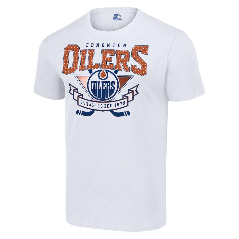 Edmonton Oilers Starter Team Logo Graphic T-Shirt Outlet