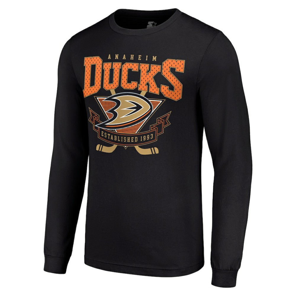 Anaheim Ducks Starter Team Logo Graphic Long Sleeve T-Shirt Discount