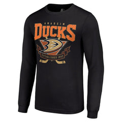 Anaheim Ducks Starter Team Logo Graphic Long Sleeve T-Shirt Discount