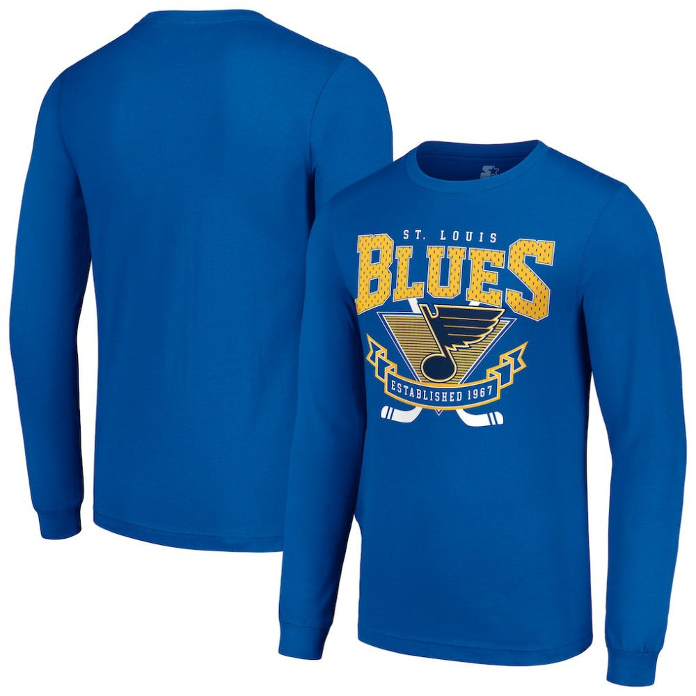 St. Louis Blues Starter Team Logo Graphic Long Sleeve T-Shirt On Sale
