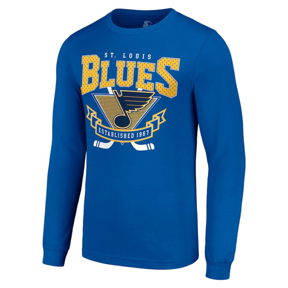 St. Louis Blues Starter Team Logo Graphic Long Sleeve T-Shirt On Sale