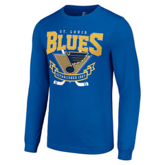 St. Louis Blues Starter Team Logo Graphic Long Sleeve T-Shirt On Sale
