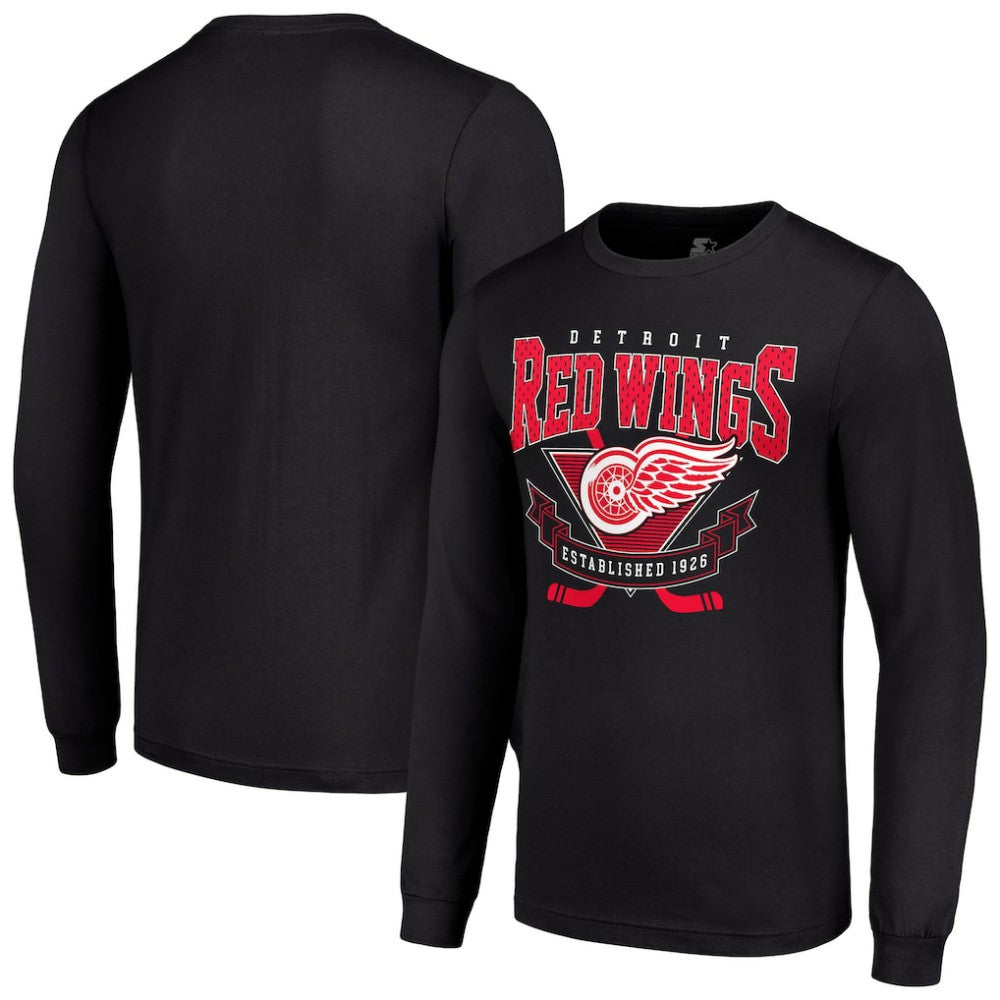 Detroit Red Wings Starter Team Logo Graphic Long Sleeve T-Shirt Sale