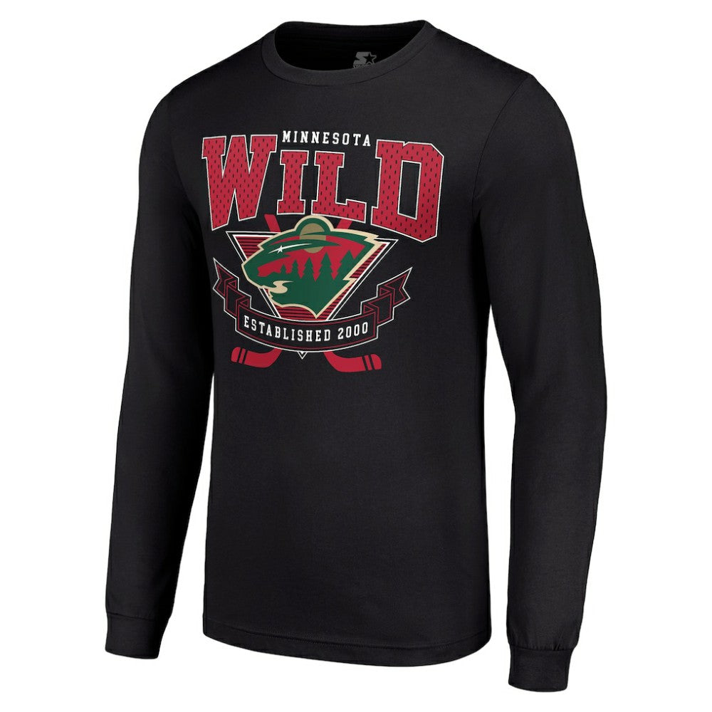 Minnesota Wild Starter Team Logo Graphic Long Sleeve T-Shirt On Sale
