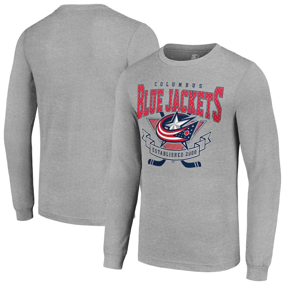 Columbus Blue Jackets Starter '80s Inspired Team Logo Long Sleeve T-Shirt On Sale