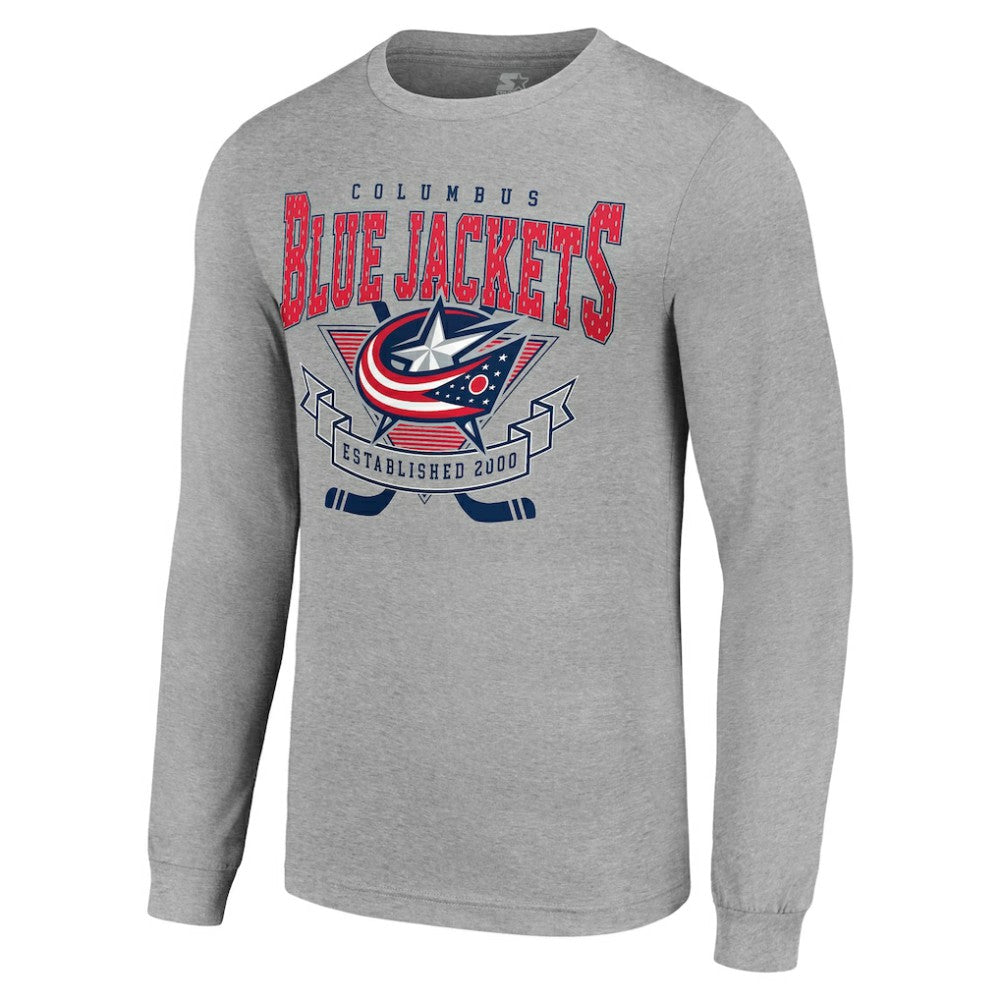 Columbus Blue Jackets Starter '80s Inspired Team Logo Long Sleeve T-Shirt On Sale