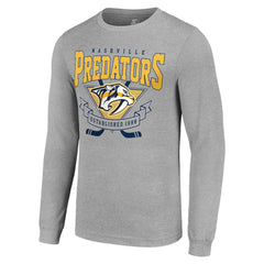 Nashville Predators Starter '80s Inspired Team Logo Long Sleeve T-Shirt Discount