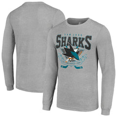 San Jose Sharks Starter '80s Inspired Team Logo Long Sleeve T-Shirt On Sale