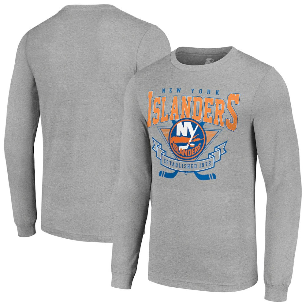 New York Islanders Starter '80s Inspired Team Logo Long Sleeve T-Shirt Discount