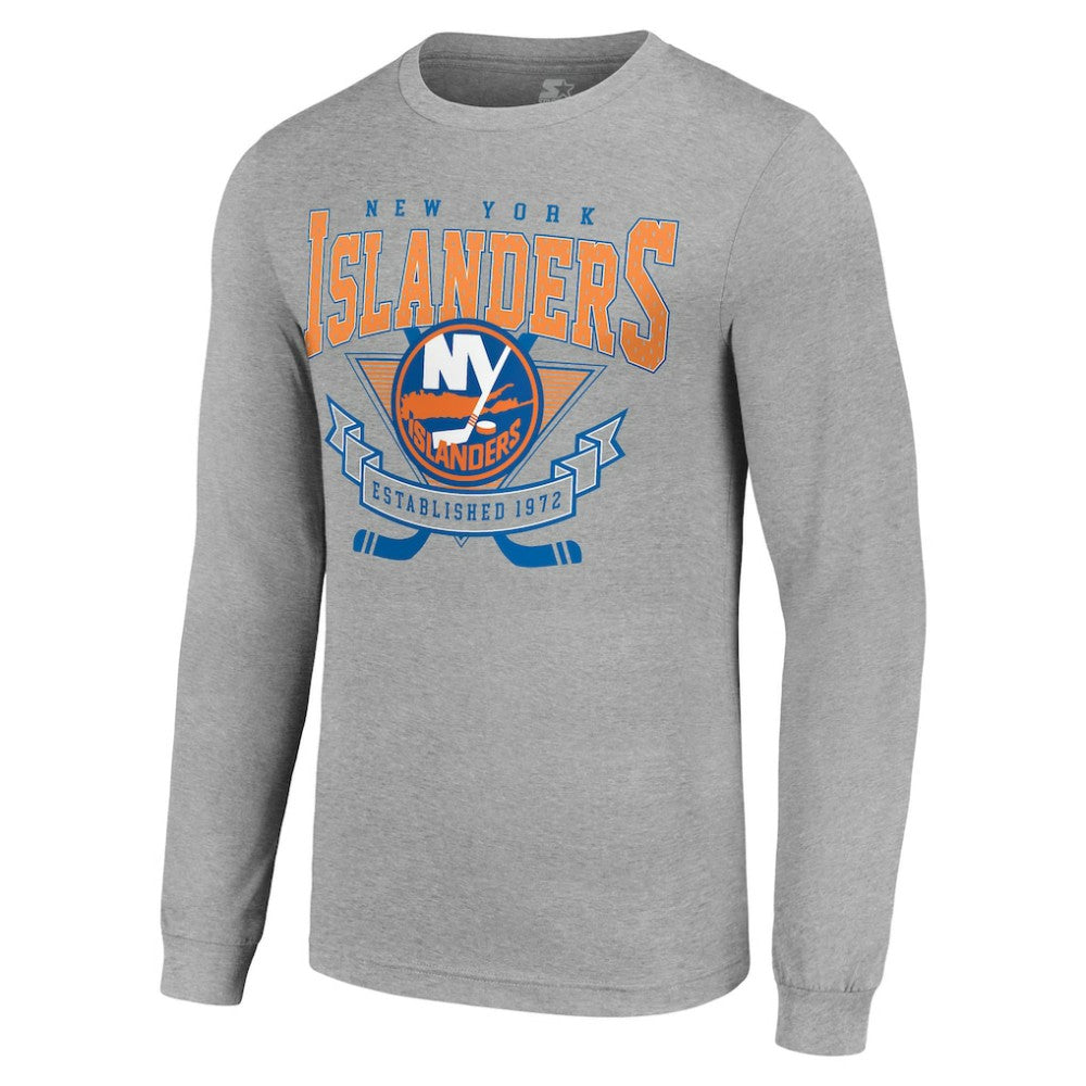 New York Islanders Starter '80s Inspired Team Logo Long Sleeve T-Shirt Discount