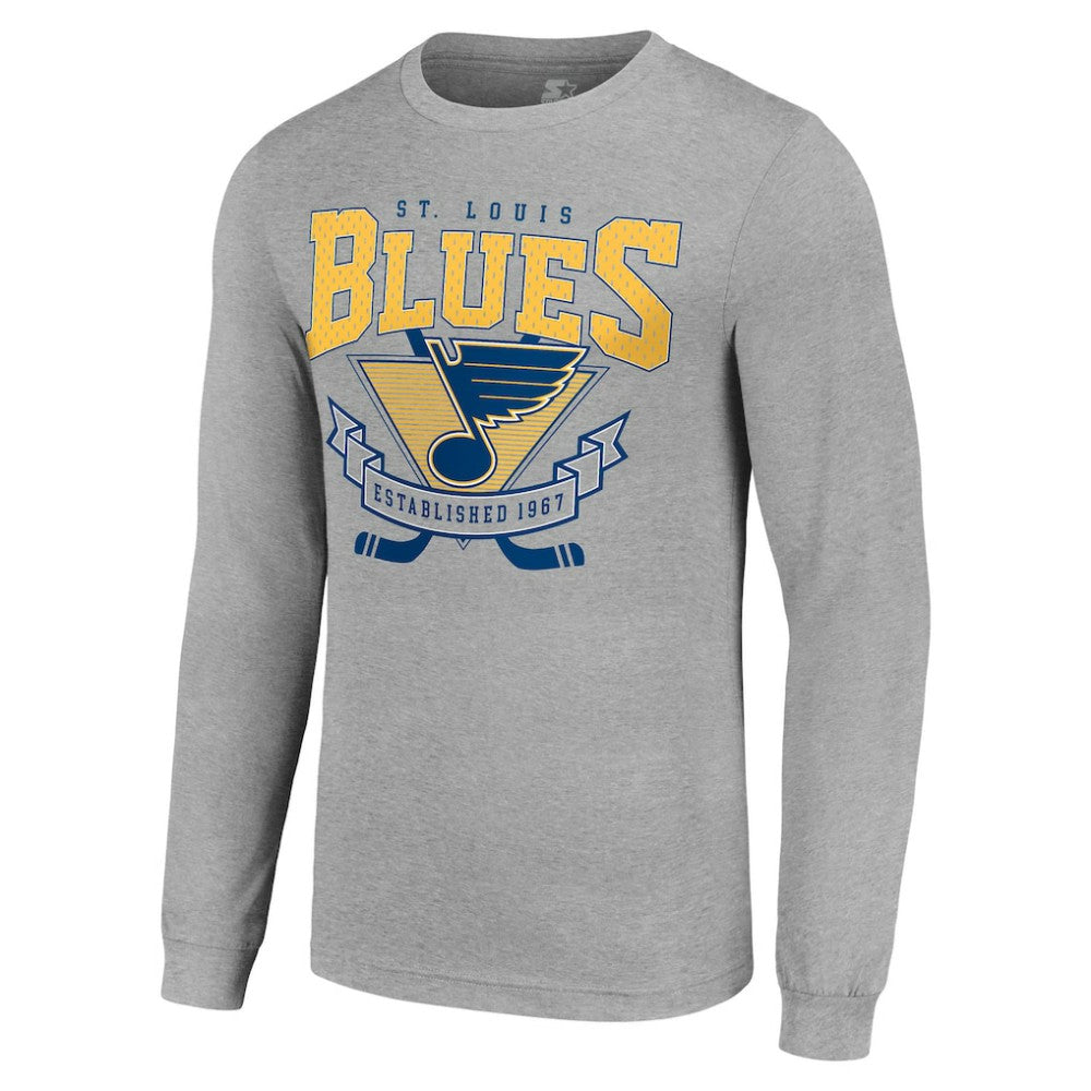 St. Louis Blues Starter '80s Inspired Team Logo Long Sleeve T-Shirt Outlet