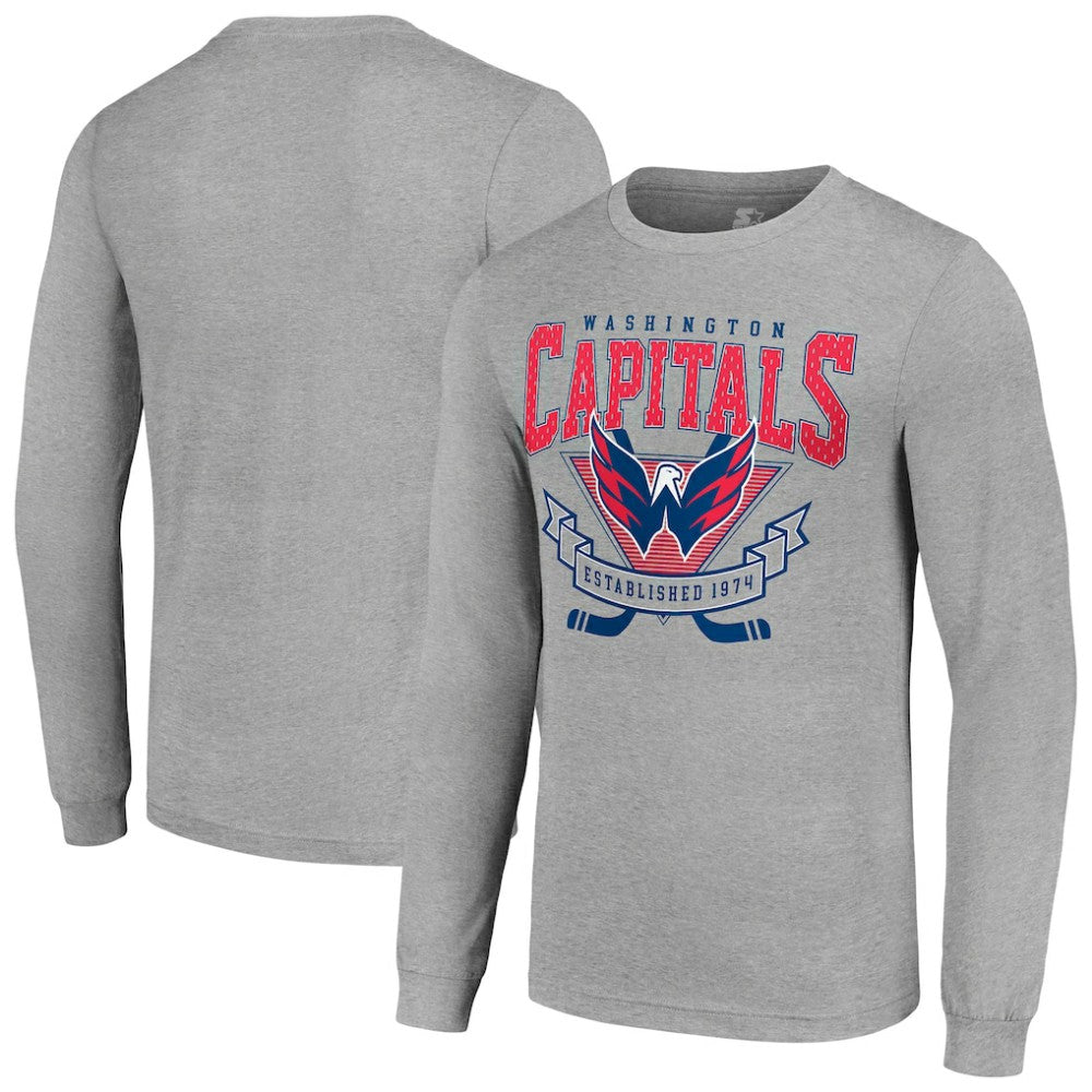 Washington Capitals Starter '80s Inspired Team Logo Long Sleeve T-Shirt Outlet