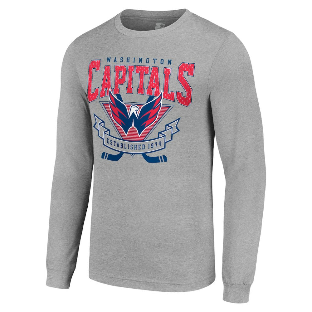 Washington Capitals Starter '80s Inspired Team Logo Long Sleeve T-Shirt Outlet