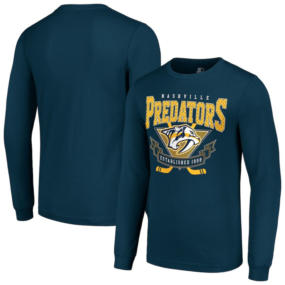 Nashville Predators Starter Team Logo Graphic Long Sleeve T-Shirt Outlet