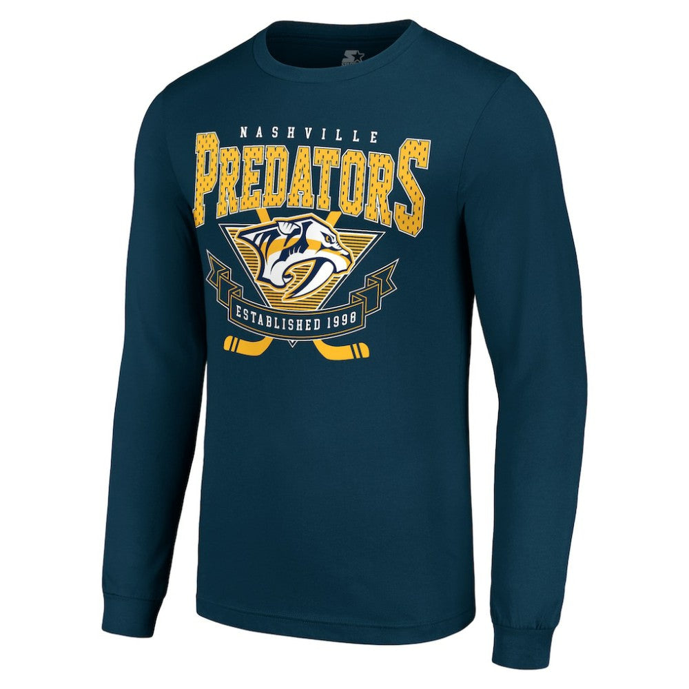 Nashville Predators Starter Team Logo Graphic Long Sleeve T-Shirt Outlet