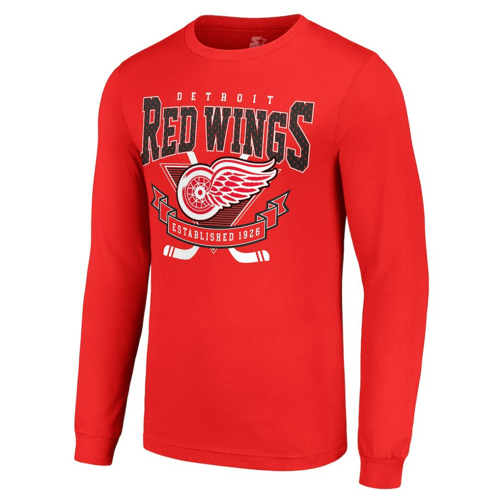 Detroit Red Wings Starter Team Logo Graphic Long Sleeve T-Shirt For Sale